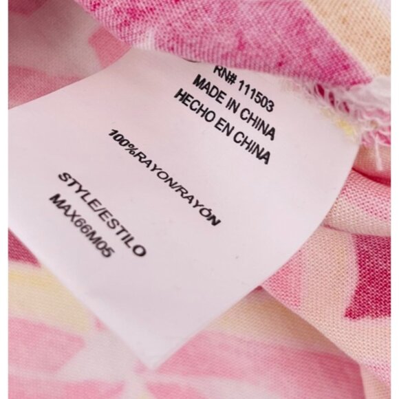 Figueroa & Flower Womens Floral Print Rayon Button-Down Shirt Top L - Picture 4 of 7